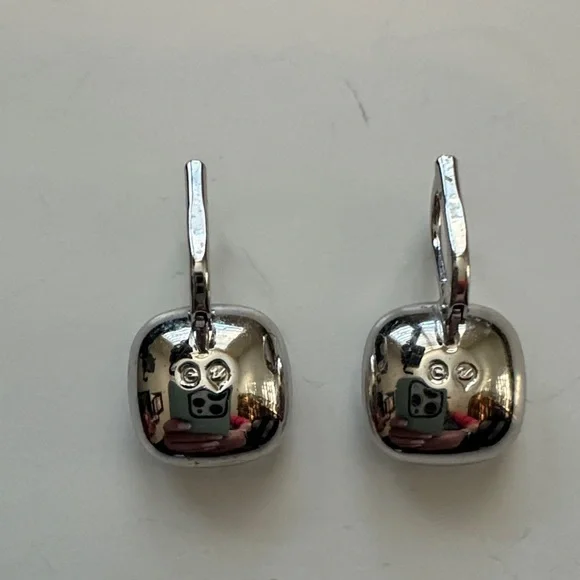 Swarovski Elegant Silver Crystal Earrings - Picture 3 of 3